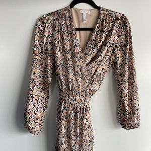 Floral Leith midi wrap dress